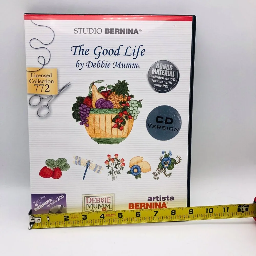 Bernina Studio Debbie Mumm The Good Life Embroidery Design Artista 200 CD #772